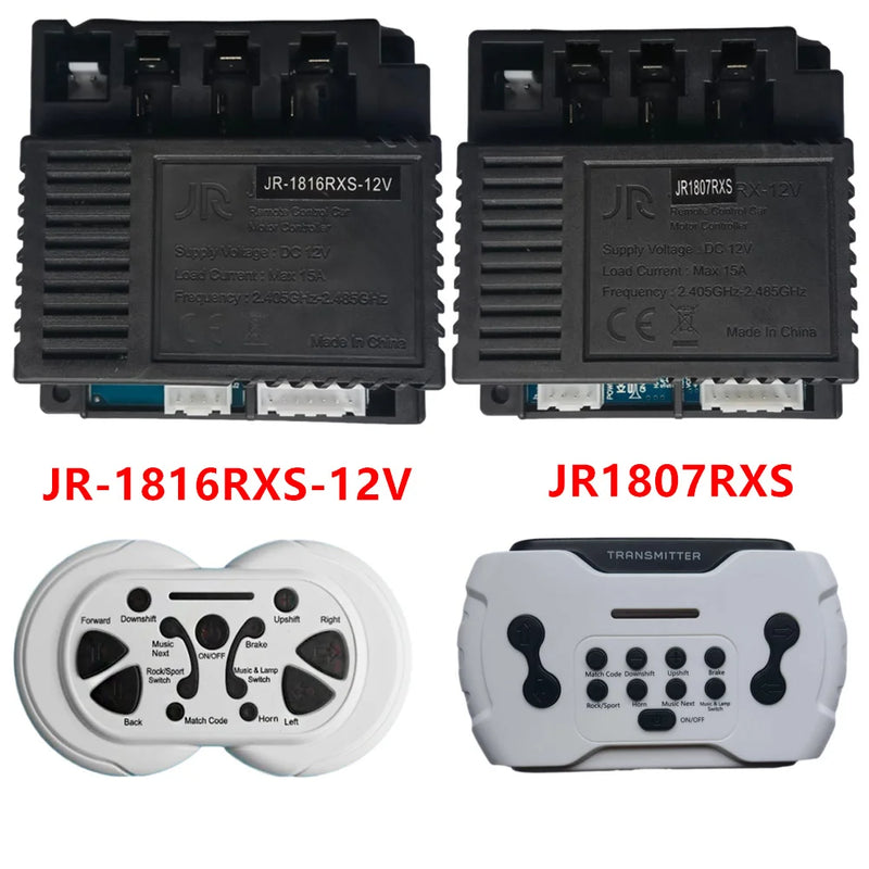 JR-1816RX-12V Kid's Electric Car 2.4G Bluetooth Remote Control Receiver, JR1807RXS HY-RX-2G4-12VM Toy Car Controller Transmitter