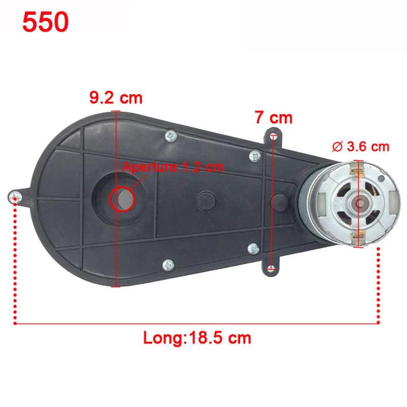 Children's electric car gearbox with 12V DC motor,kid's car engine 550 and 390, High speed motor for remote control car