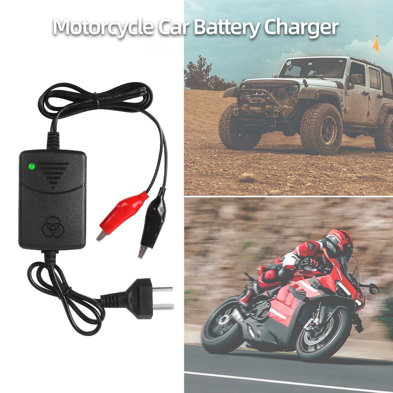 12V 1300Ma Universal Smart Battery Charger Eu Us Au Uk Plug Rechargeable Sealed Lead Battery Charger for Car Truck Motorcycle