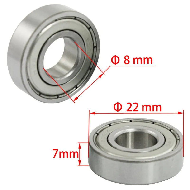 10pcs 608ZZ 608RS Deep Groove Ball Bearing 8*22*7 8x22x7 MM Double Shielded Miniature High-carbon Steel Single Row 608ZZ ABEC-7