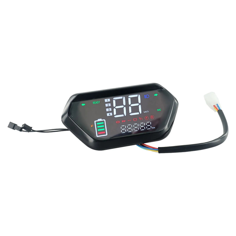 1Pcs Black 6PIN 48V 60V 72V LCD Display Meter Control Panel For E-Bike  Motor Digital instrument panel for tricycles